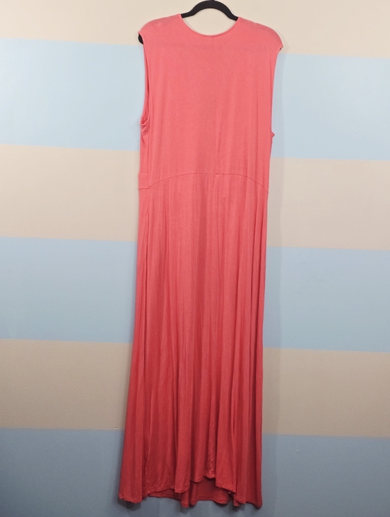 New York & Company Plus Size Coral Pink Maxi Dress - Picture 6 of 8